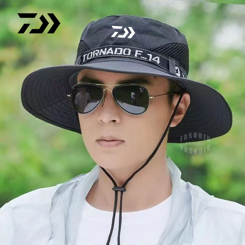 DAIWA Verão Sombrinha Chapéu De Pesca Masculino Caminhadas Sol Ao Ar Livre Proteção UV Bonés
