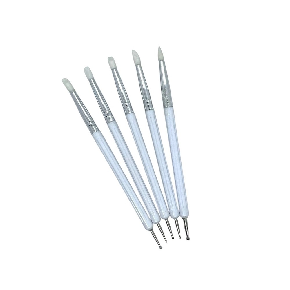 Kit de Estecas Modeladoras de Silicone e Ponta Boleadora - 5 Peças