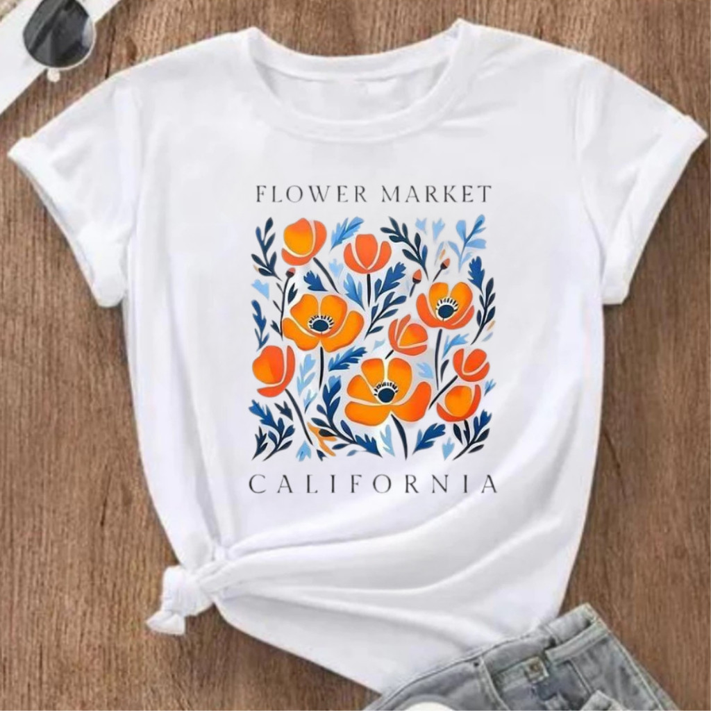Camiseta BabyLook Estampas tropical T-shirt Moda Femininas DryFit em Oferta na Shopee