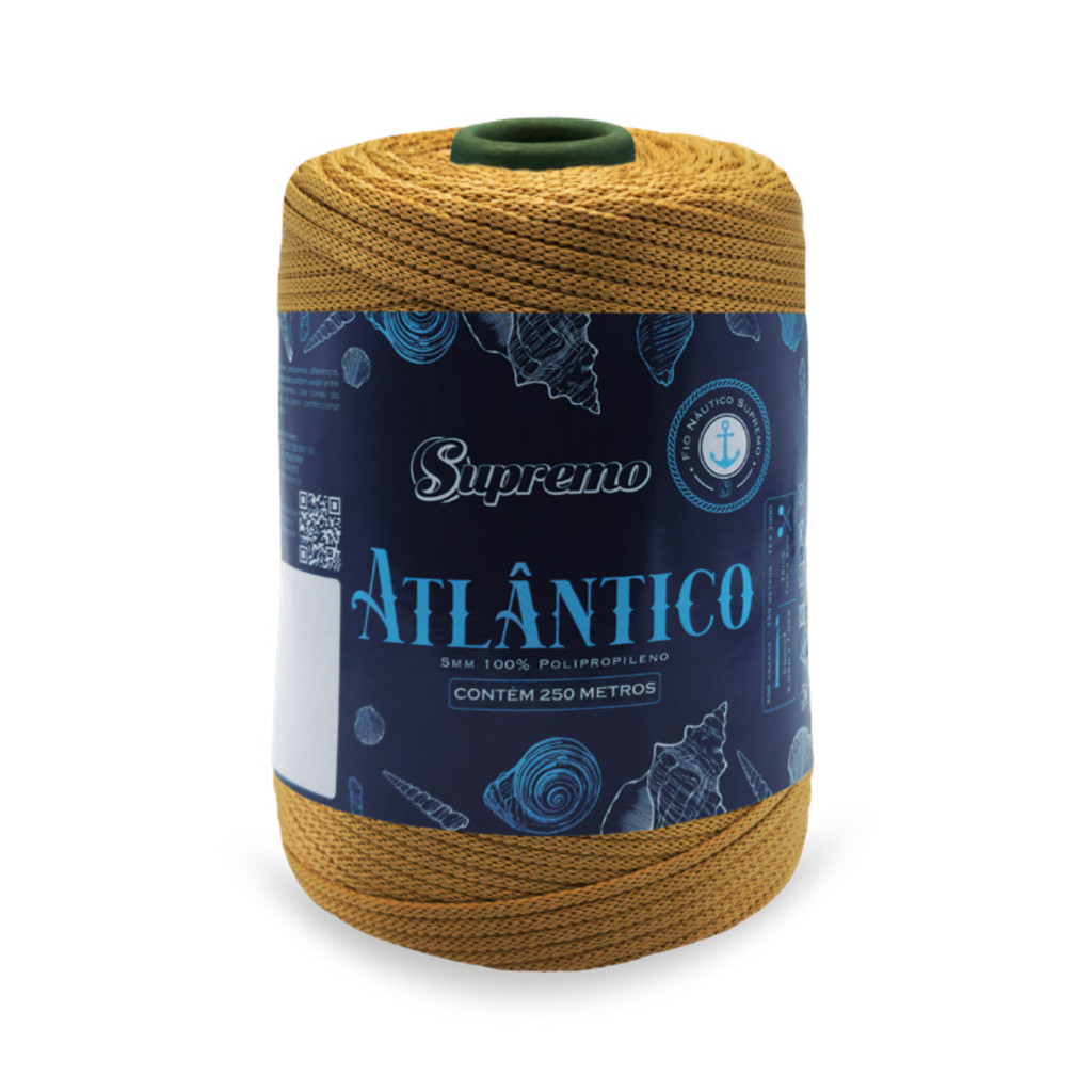 Fio Nautico Supremo Atlantico Nautico Cor Ouro Velho 250m 5mm Polipropileno — R$ 47,90 em Shopee