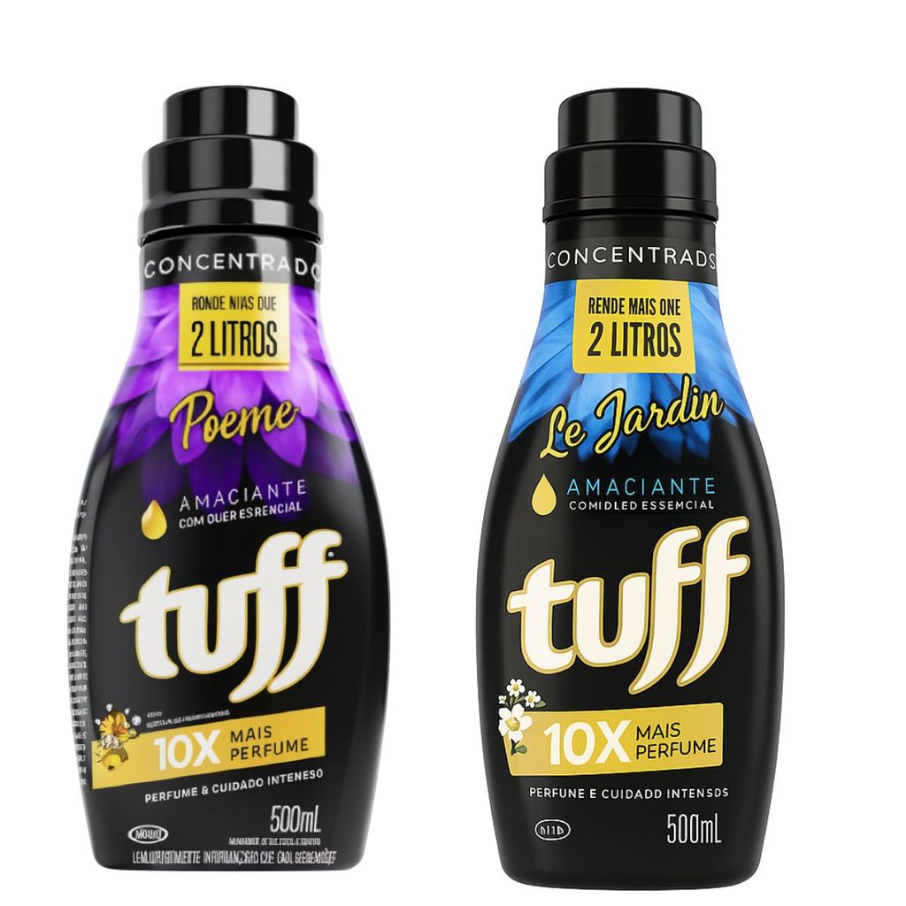 Kit 2 Amaciantes Concentrados Tuff 500ml – Poeme + Le Jardin em Oferta na Shopee
