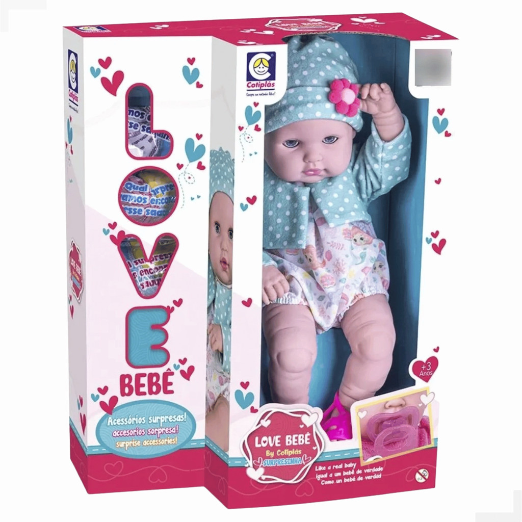 Boneca Love Bebe By Cotiplas Surpresinha 2734 Cotiplas