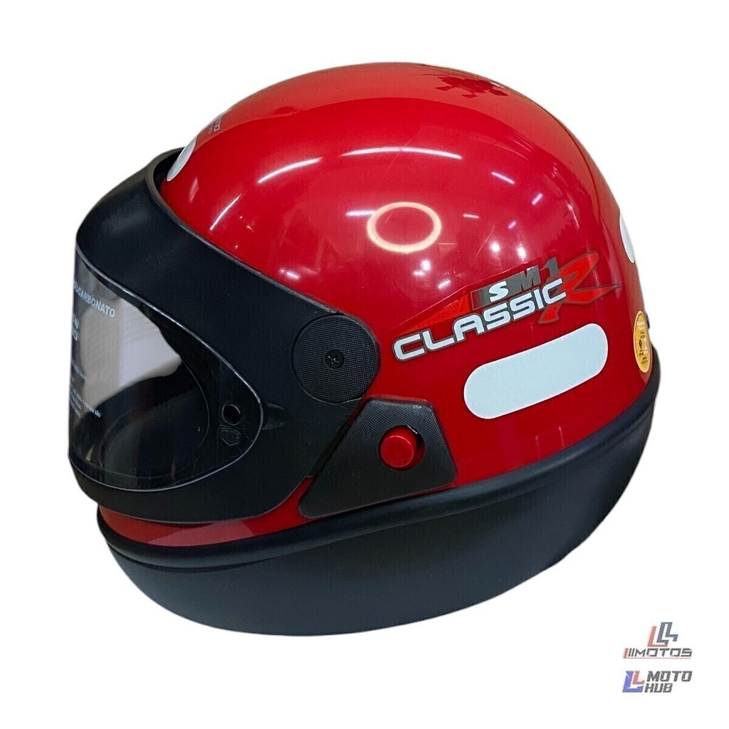 Capacete San Marino Classic Vermelho Taurus Tamanho 60