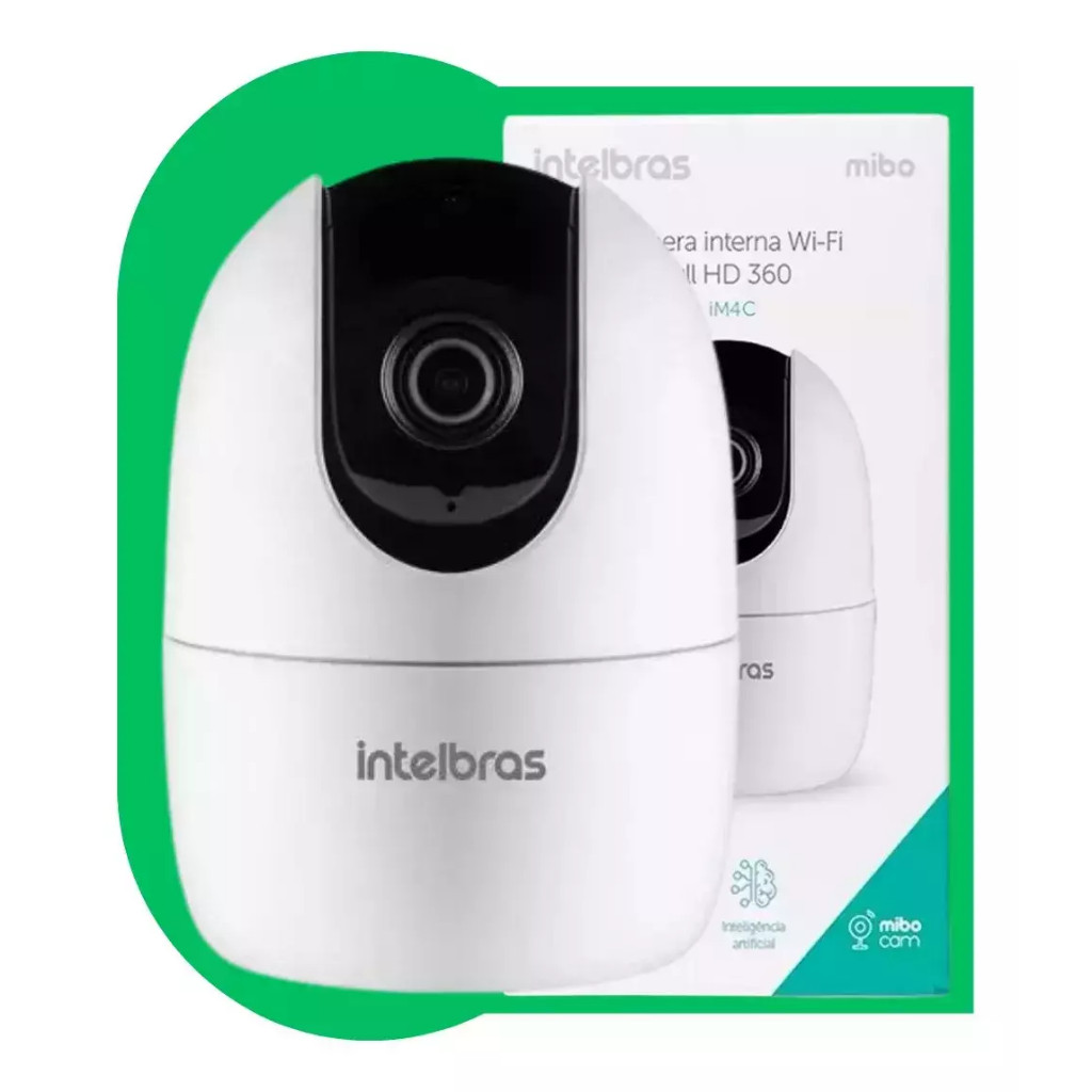 Câmera Inteligente Interna 360° Wi-Fi Full HD IM4 C Branco Intelbras