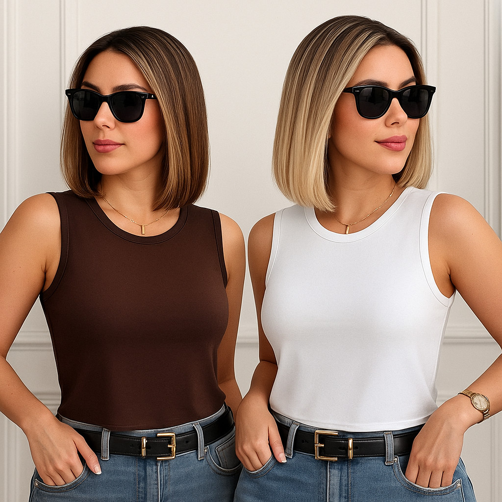 Regata Casual Basica Blusinha Feminina Blogueira Tendencia Lazer Academia e Esporte