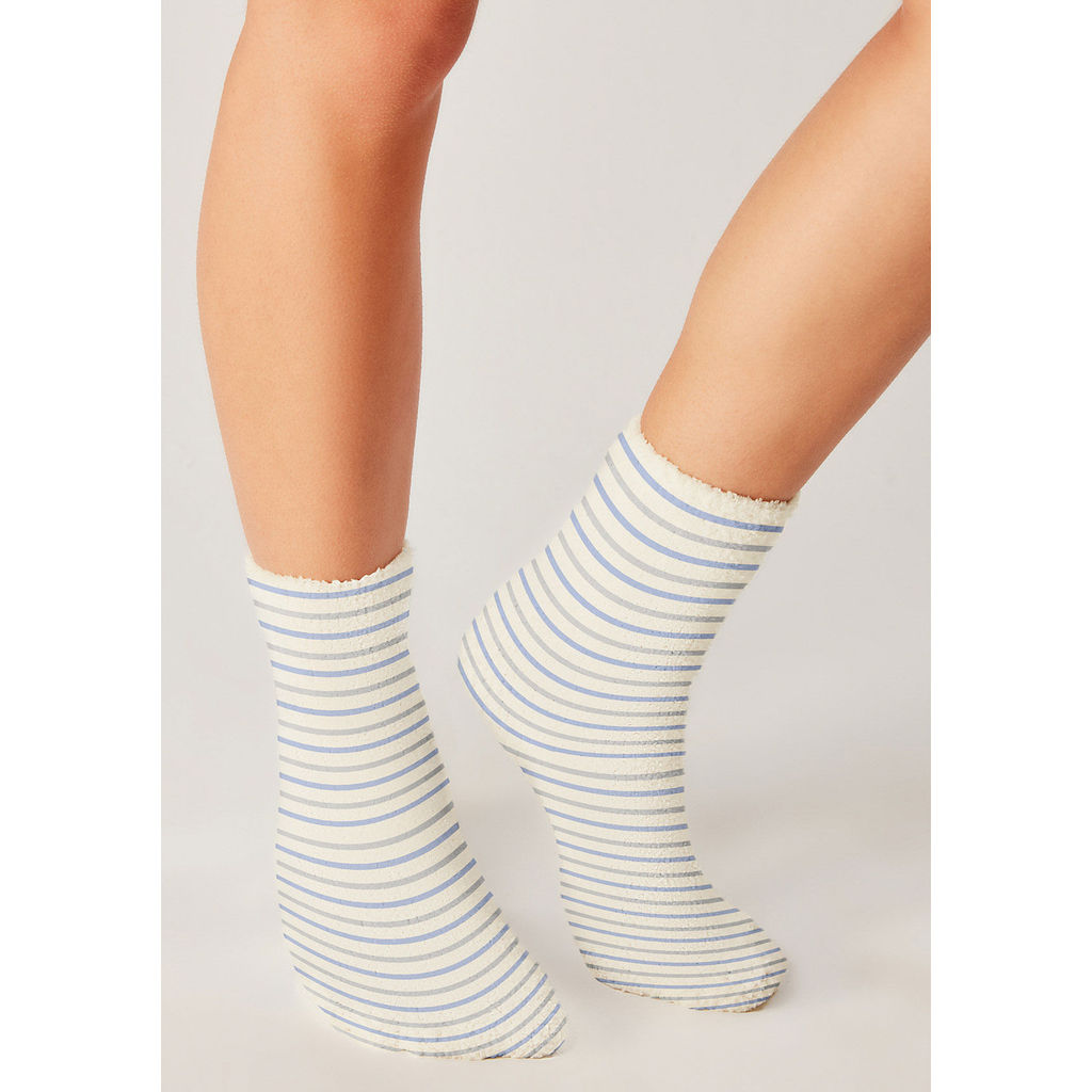 Meia Unissex Estampada Cano Longo Em Tricô De Chenille em Oferta na Shopee