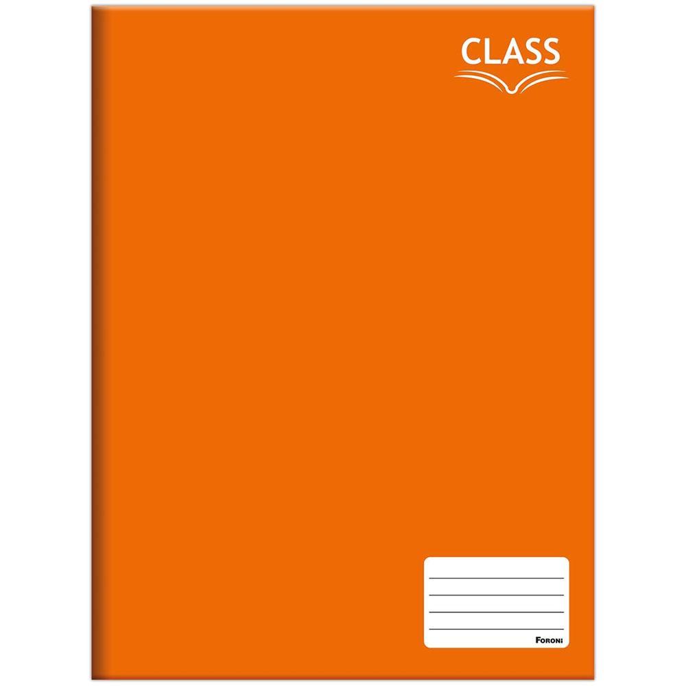 Caderno Brochura Pequeno 14x20cm 96 Folhas Class Laranja Foroni