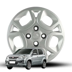 Calota Uno Attractive 1.4 2011 Prata Aro 14 Peça Grid 077CB-PTA-U 4 Furos