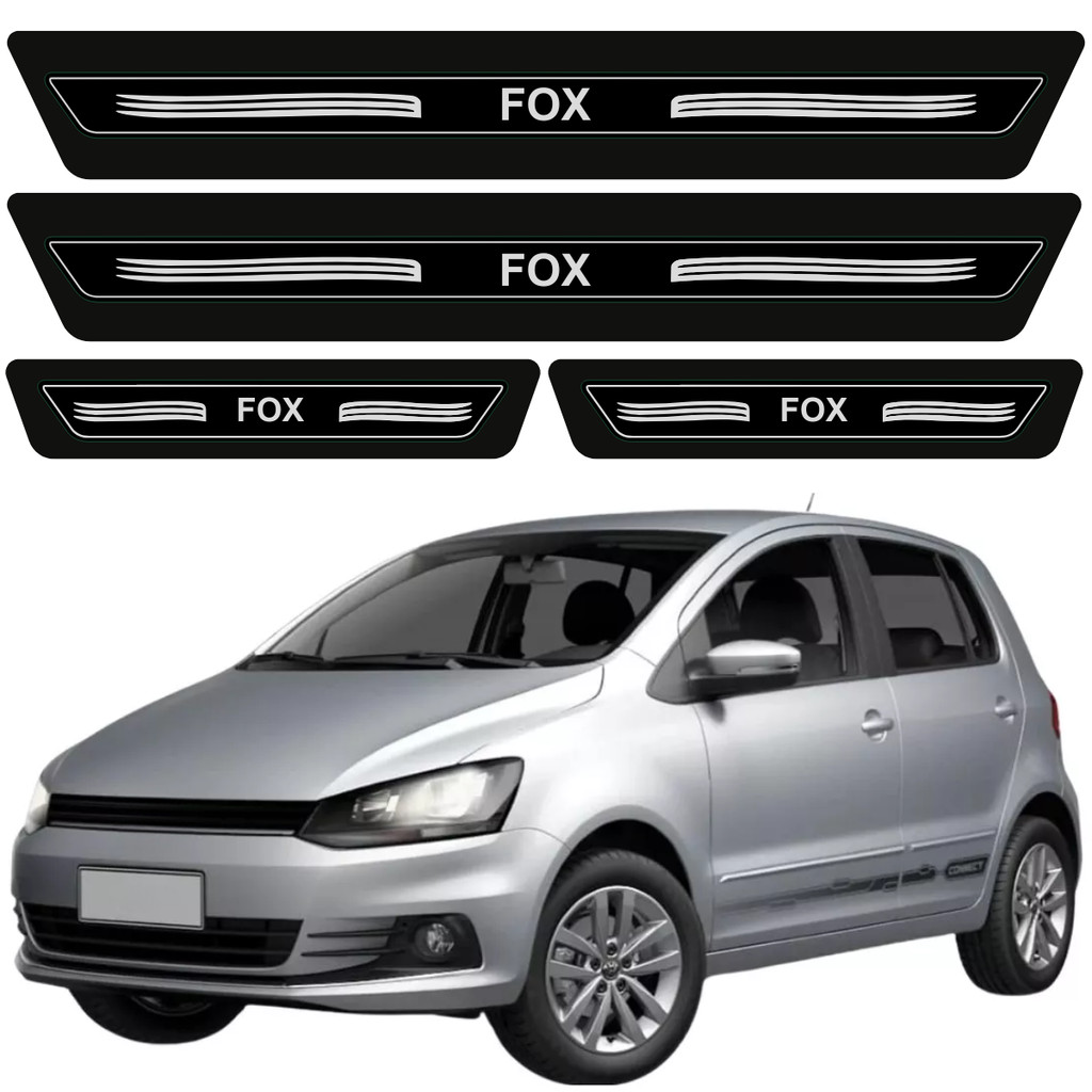 Kit 8 Pçs Soleiras Adesiva Proteção Porta GM Fox 2004 á 14 15 16 17 18 19 20 21
