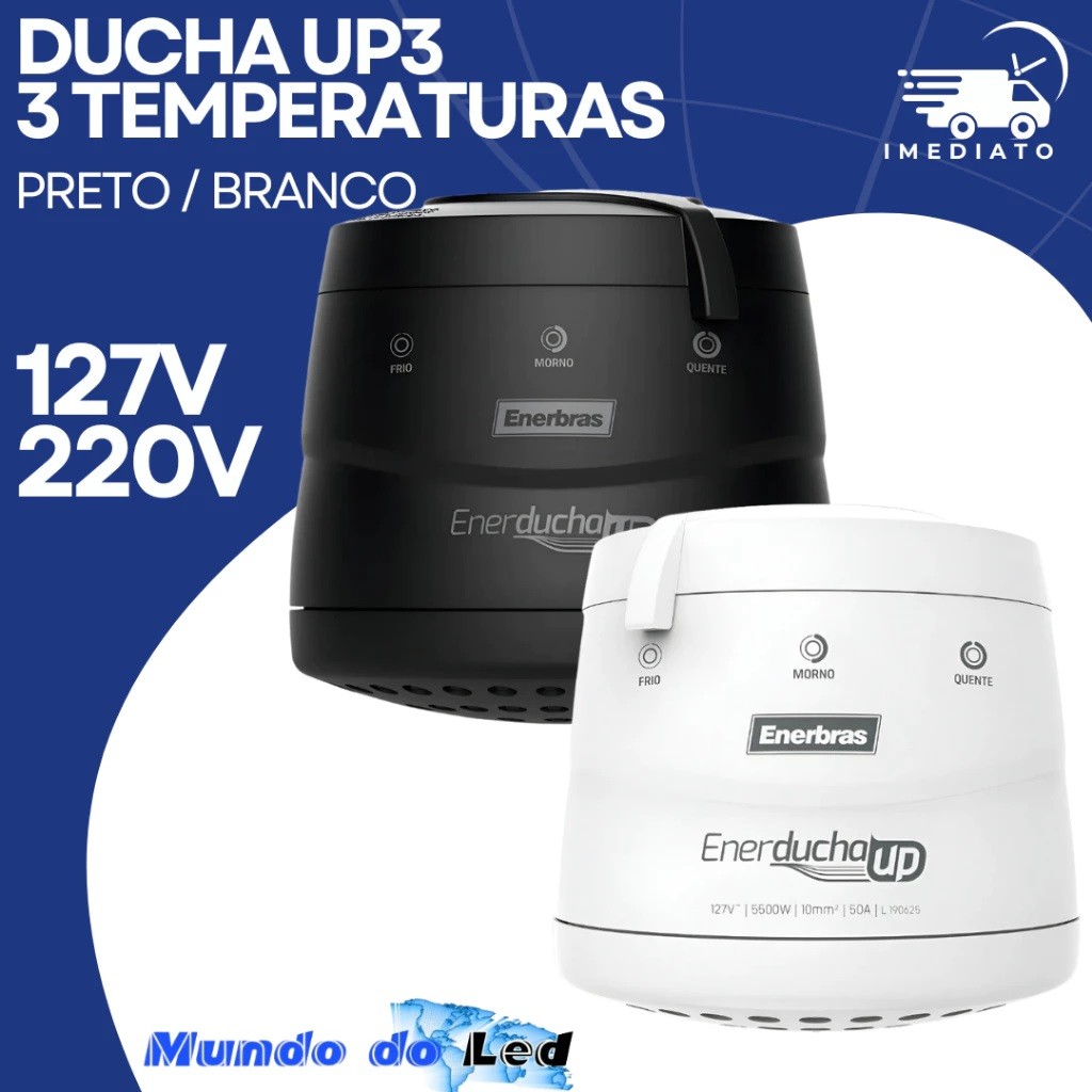 Chuveiro EnerDucha Up3 Br/Pt 3 Temperatura 5.500W 127V 220v  Enerbras em Oferta na Shopee
