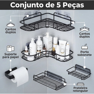 1/2/3/4/5 Suporte Porta Shampoo Organizadores De Metal Para Banheiro E Cozinha Prateleira…