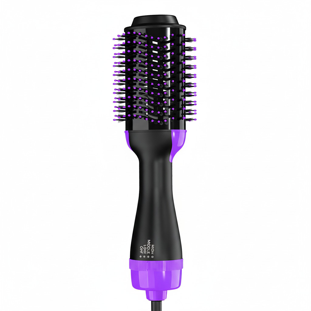Escova Secadora 3 em 1 Profissional 1000W – Ar Quente, Íons Negativos, Alisador e Modelador 110V