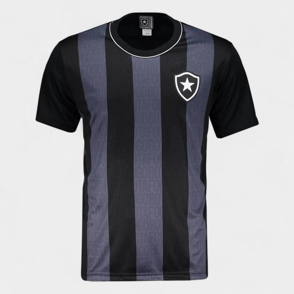 Camisa Botafogo Braziline Intenso Masculina - Preto e Cinza em Oferta na Shopee