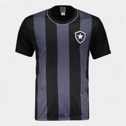 Camisa Botafogo Braziline Intenso Masculina - Preto e Cinza