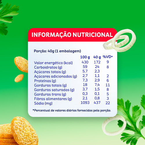 Flay Gourmet Cebola e Salsa 40G — imagem 2 de 2
