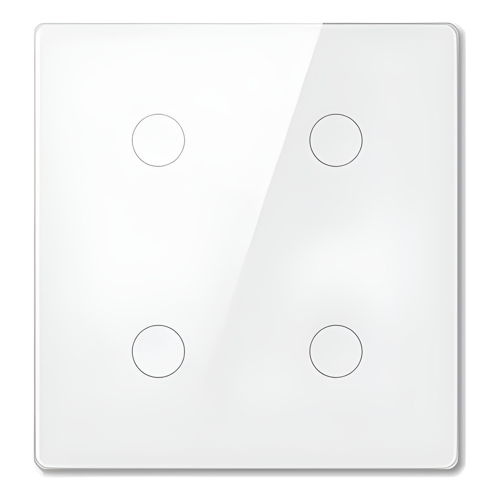 Interruptor Inteligente 4 Ponto Touch Screen Wifi Voz App