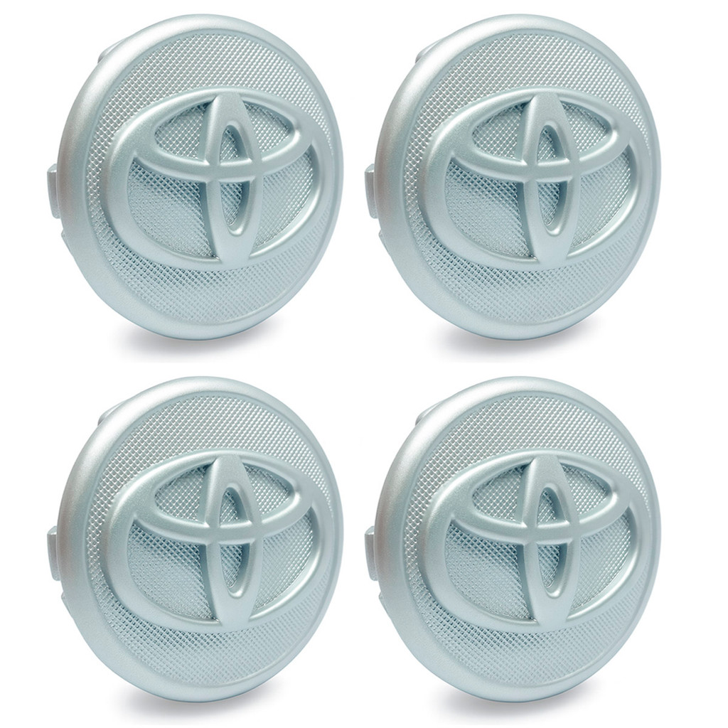 Kit 4 Calota Calotinha 55mm Tampa Miolo Roda Toyota Corolla Etios Prata Alto Relevo