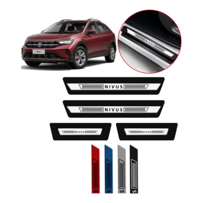 Soleira Pintada Cor Preto Ninja Volkswagen Nivus