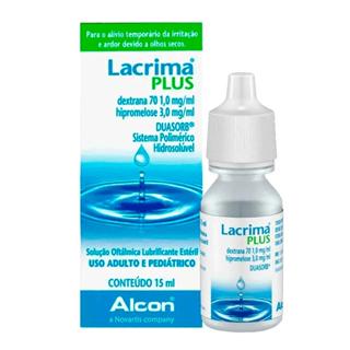 Lacrima Plus Solução Oftálmica Lubrificante Estéril 15ml em Oferta na Shopee