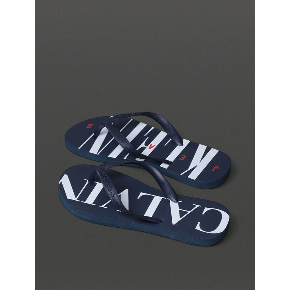 Detalhes do Chinelo Masculino Serif Font Calvin Klein Jeans - Marinho