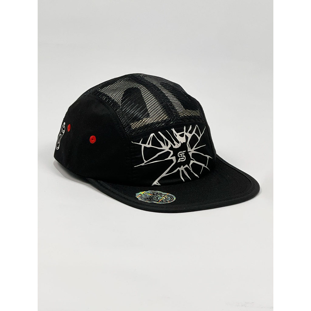 Boné 5 Five Panel Trip Side Spider Tela Up - Preto - Aba Flexivel
