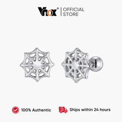 Vnox Men Stainless Steel Mesh Gothic Steel Color Pierced Earrings for Edgy Style