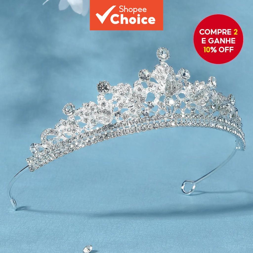 Imagem Nova Tiara de Cristal 3D Ajustável para Casamentos, Concursos, Formaturas e Festas de Aniversário