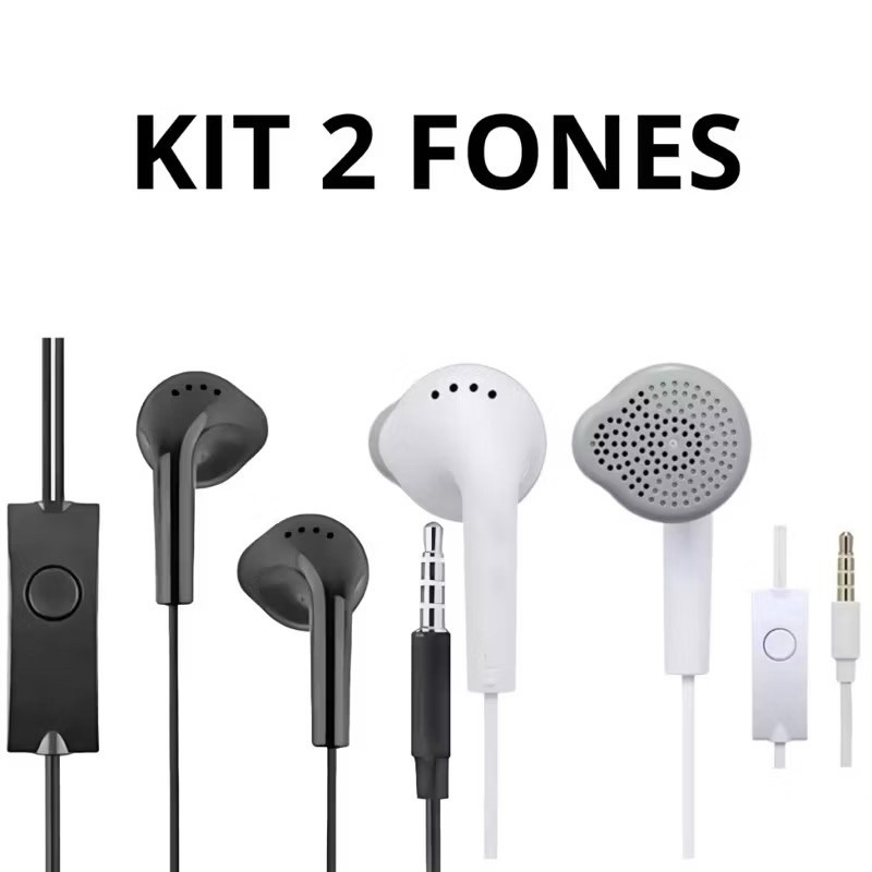 KIT 2  Fones de ouvido para celular entrada de 3.5mm c550