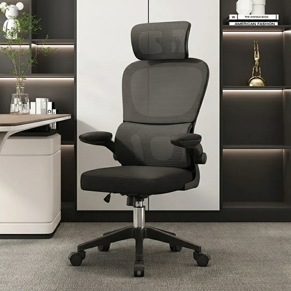 Cadeira Escritório Ergonômica Giratória Apoio Braços e Lombar Syberflex — imagem 2 de 2