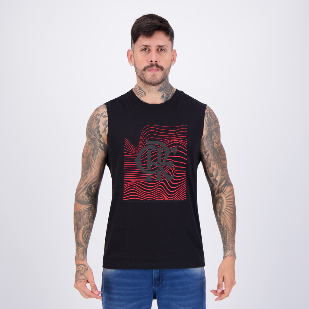 Regata Flamengo Alvoroço Preta em Oferta na Shopee