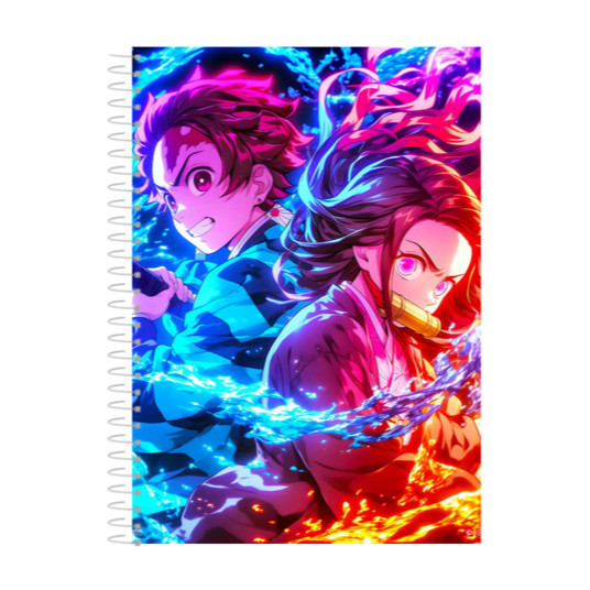 Caderno Demon slayer 1 ou 10 matérias em Oferta na Shopee