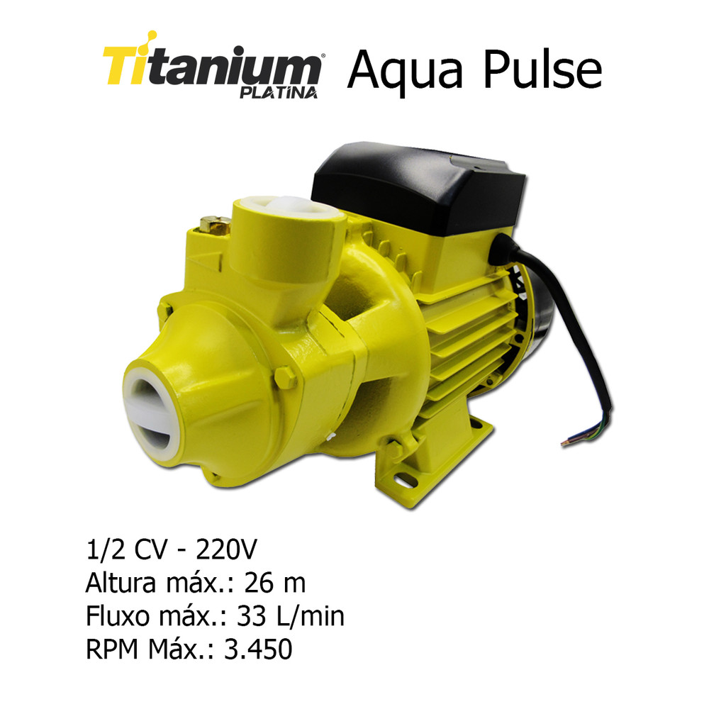 Bomba Periférica AquaPulse 1/2CV 220V 26M 33L/Min – Titanium Platina em Oferta na Shopee