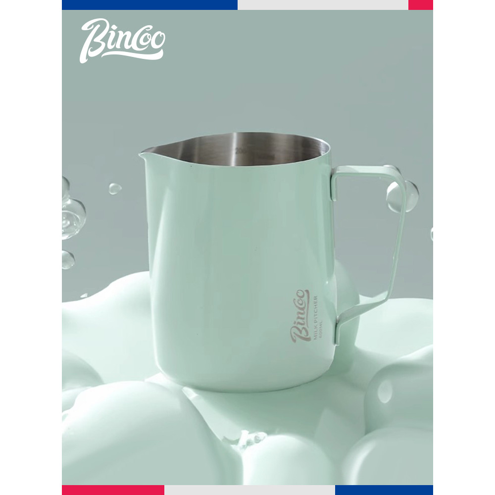 Bincoo café puxar flor cilindro boca afiada puxar flor copo leite espuma bomba de leite aço inoxidável copo de espuma de
