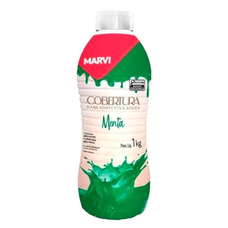 Calda Cobertura De Sorvete De Menta 1kg Marvi em Oferta na Shopee