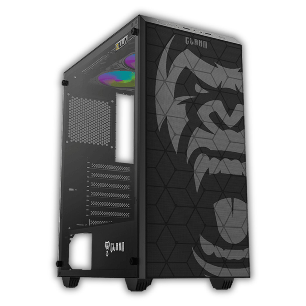Gabinete Gamer Zilla Lateral Vidro + Fans Eurus ARGB Clanm