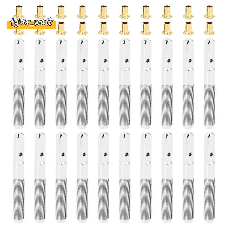 20 Pçs Lira Harpa Tuning Pino Unhas Com Rebites Conjunto Para Pequena Instrumento Musical De Cordas