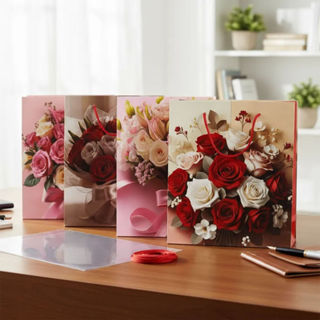 12 Sacolas de papel para Presente Rosas sortido 18x21x8cm em Oferta na Shopee