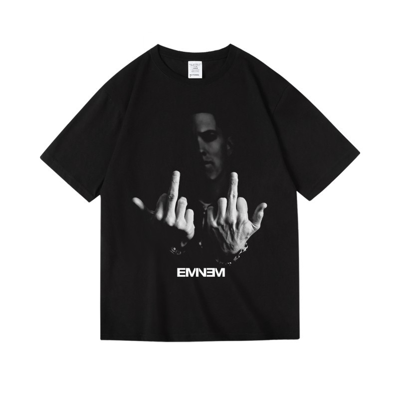 Camiseta Unissex Oversized Plus Size Feminina Masculina Eminem Hip Hop Rap Americano Estampada   Estilosa Divertida 