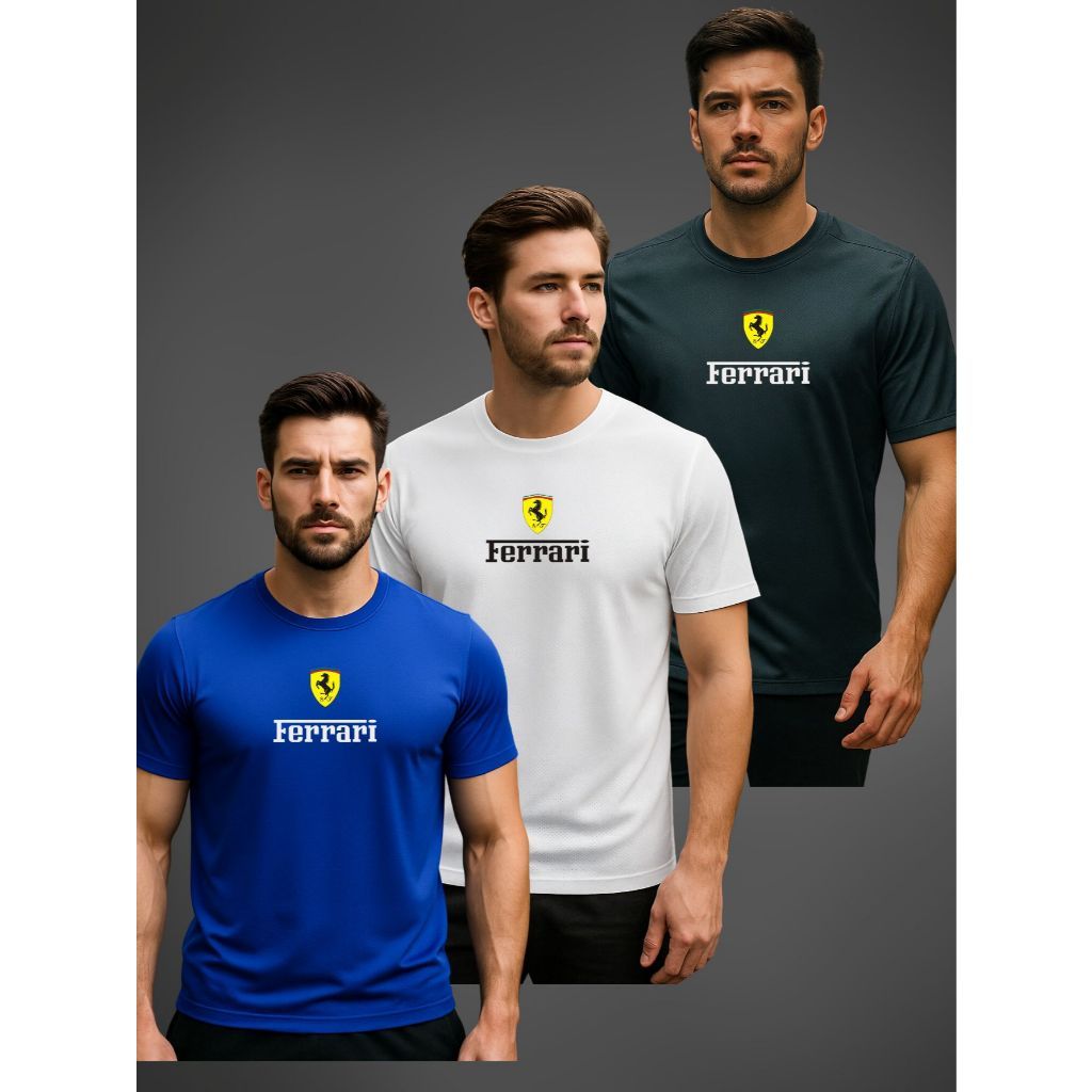 Kit 3 camisas dry fit Ferrari ultra fit