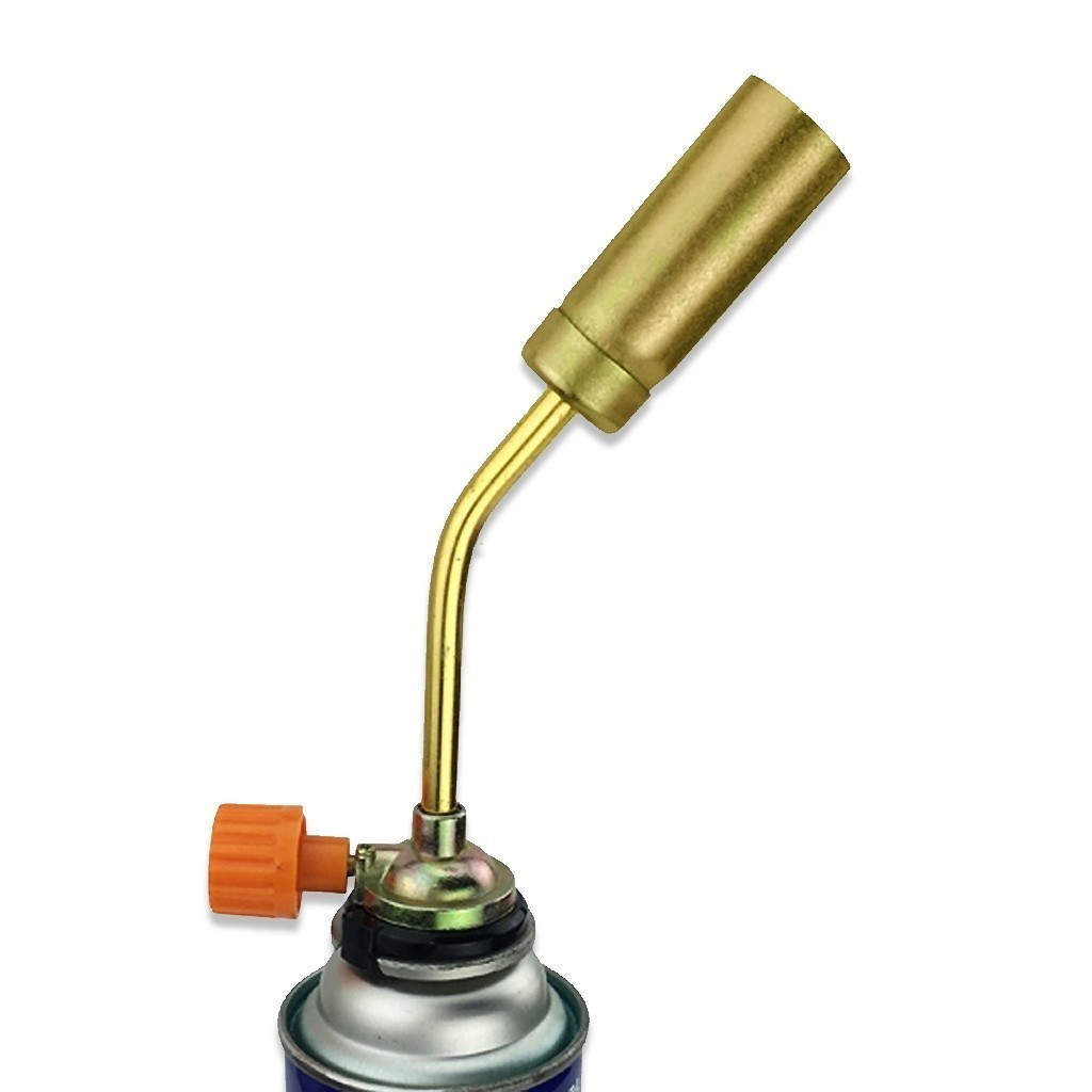 Bico Maçarico Profissional Com Ajuste de Gás Portátil Regulável Para Cartucho 150mm Alta Temperatura