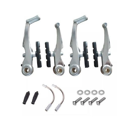 FREIO V-BRAKE ALUMINIO  4 PCS POLIDO TIPO LOGAN em Oferta na Shopee