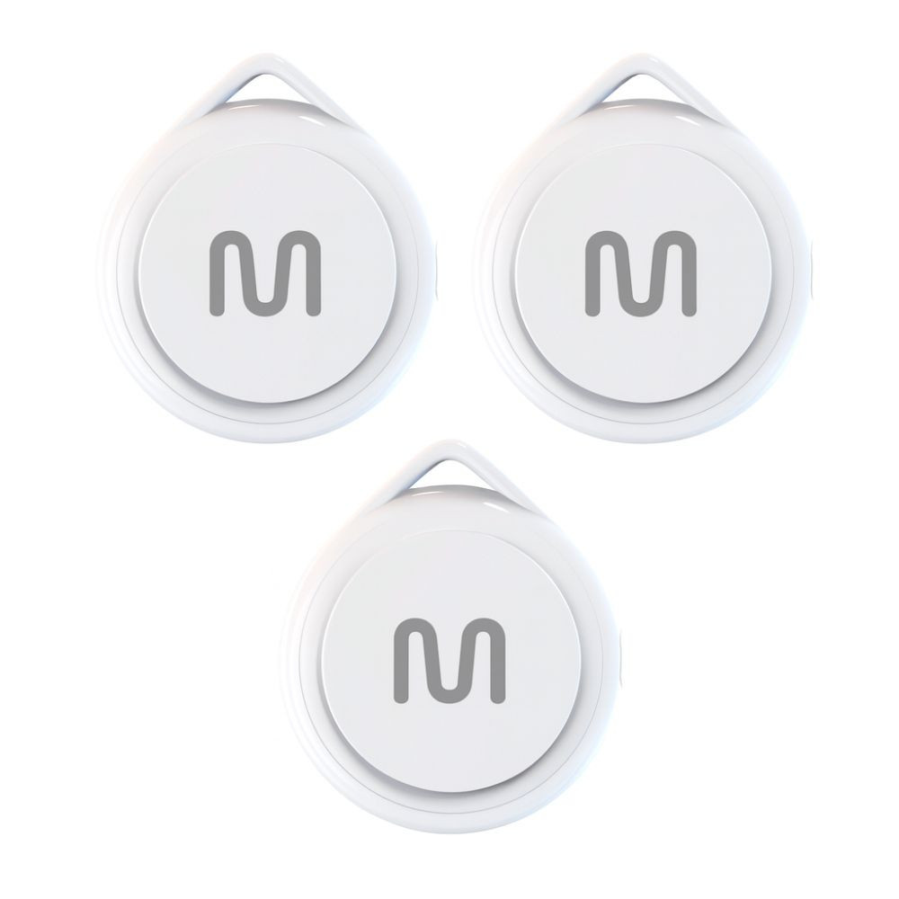 Kit 3 Rastreadores Bluetooth Multi MTag Branco - TAG01K1