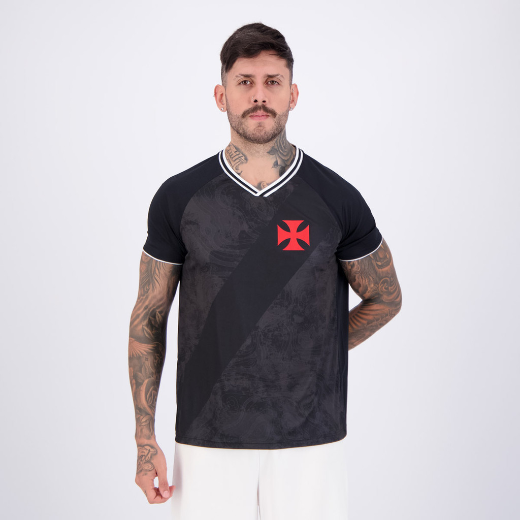 Camisa Vasco Ponto Preta em Oferta na Shopee