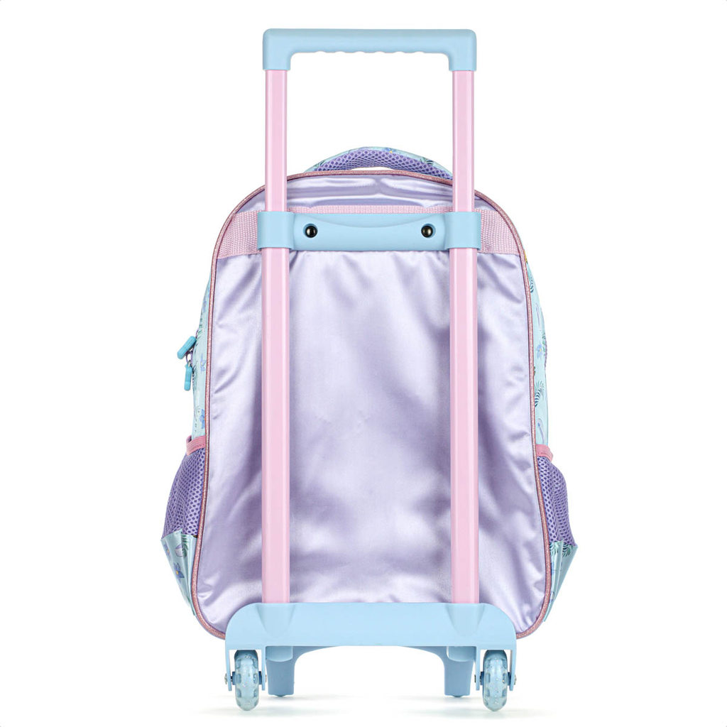 Detalhes do Mochila Com Rodas Escolar Xeryus 16 Cinderella 14730 Azul e Lilás - Infantil