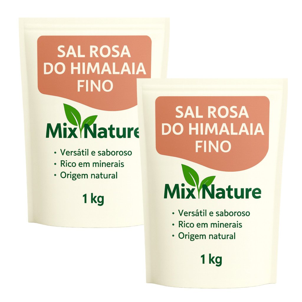 Sal Rosa do Himalaia Fino 2kg Premium 100% Natural Puro Alta Qualidade Rico em Minerais