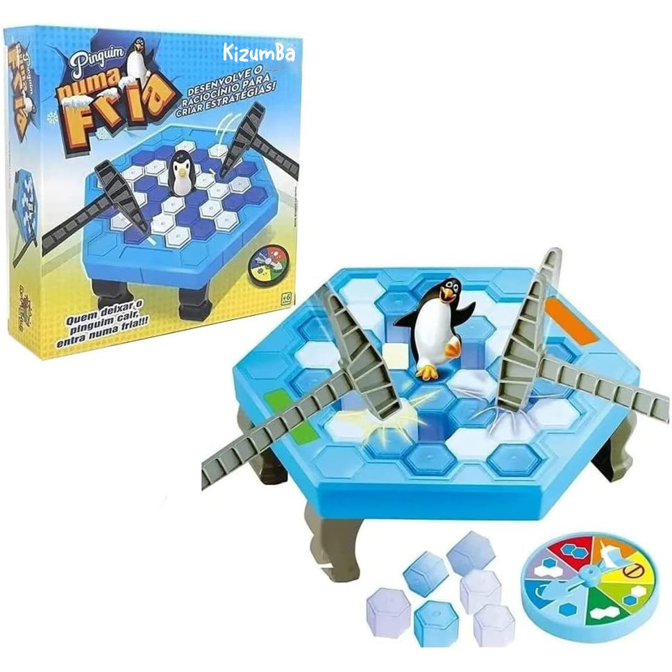 Jogo De Mesa Pinguim Numa Fria Brinquedo Habilidade Equilíbrio Estratégia Infantil Kizumba em Oferta na Shopee