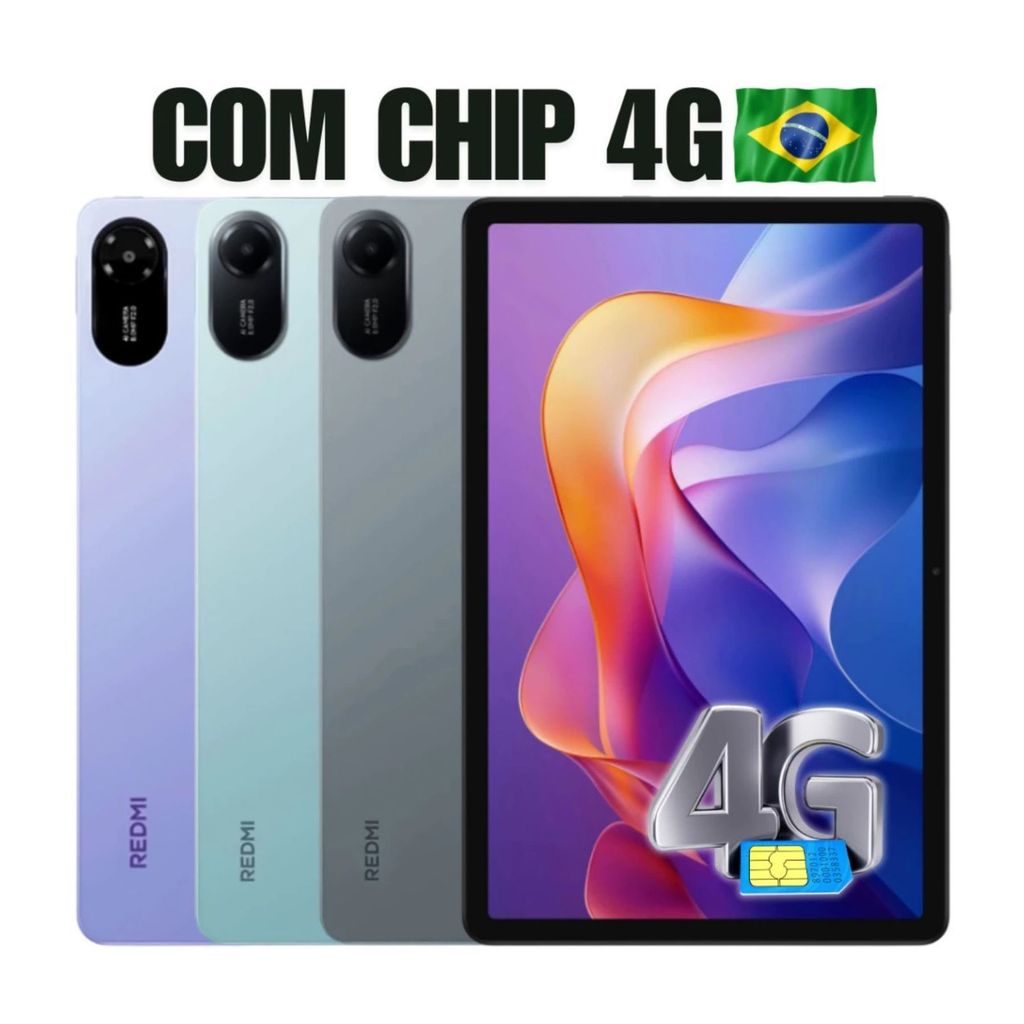 Tablet Xiaomi Redmi Pad 2 4G Wi-Fi Tela 11" 256GB/8GB 128GB/6GB 128/4GB RAM - Original Lacrado