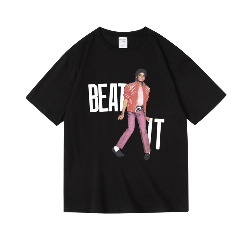Music Soul Camiseta Unissex Michael Jackson Retrô Estampada Algodão Confortável Estilosa Divertida Verão