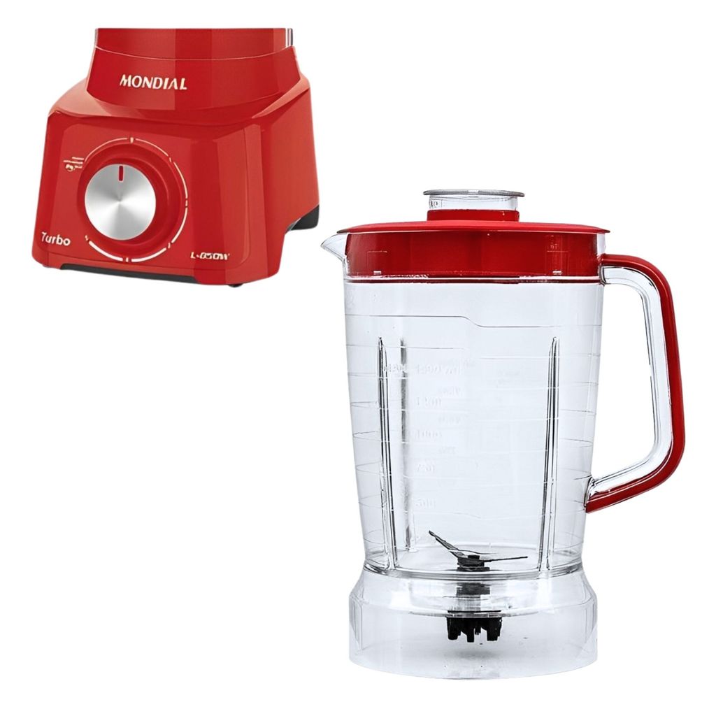 Copo Acrílico Compatível L850 900w Tampa Vermelha