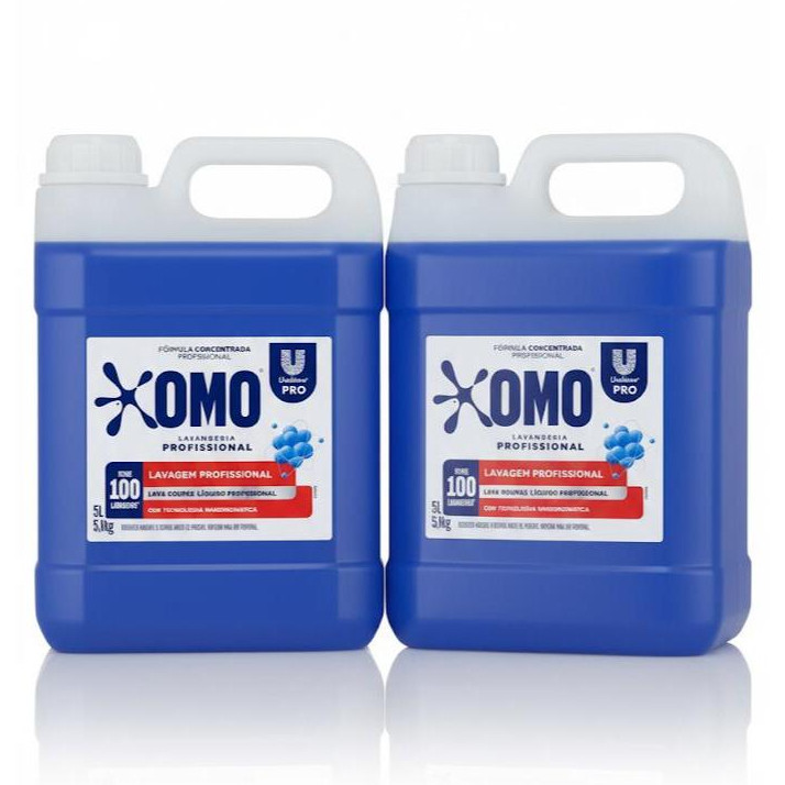 Kit 2und Omo 5L Lava Roupas Líquido Lavanderia Original